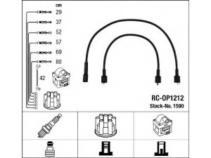 NGK 1590 uždegimo laido komplektas 
 Kibirkšties / kaitinamasis uždegimas -> Uždegimo laidai/jungtys
1612483, 90 349 318