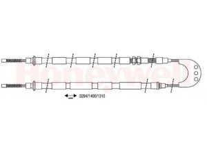 BENDIX 432186B trosas, stovėjimo stabdys 
 Stabdžių sistema -> Valdymo svirtys/trosai
1664703, 6676122, 6676123, 6912221