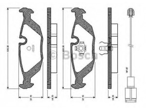 BOSCH 0 986 TB2 531 stabdžių trinkelių rinkinys, diskinis stabdys 
 Techninės priežiūros dalys -> Papildomas remontas
41 96 317, 50 55 967