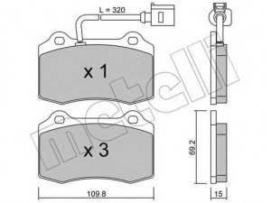 METELLI 22-0251-4 stabdžių trinkelių rinkinys, diskinis stabdys 
 Techninės priežiūros dalys -> Papildomas remontas
1ML 698 151