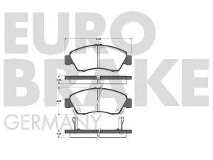 EUROBRAKE 5502222625 stabdžių trinkelių rinkinys, diskinis stabdys 
 Techninės priežiūros dalys -> Papildomas remontas
04650SAA900, 06450S2G000, 06450S2GJ01