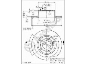 BREMBO 08.5636.10 stabdžių diskas 
 Stabdžių sistema -> Diskinis stabdys -> Stabdžių diskas
95661796