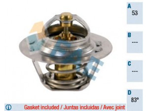 FAE 5205683 termostatas, aušinimo skystis 
 Aušinimo sistema -> Termostatas/tarpiklis -> Thermostat
4401737, 82 00 125 655