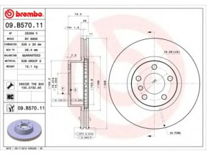 BREMBO 09.B570.11 stabdžių diskas 
 Stabdžių sistema -> Diskinis stabdys -> Stabdžių diskas
34106787490