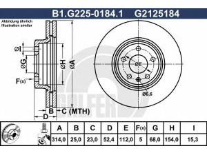 GALFER B1.G225-0184.1 stabdžių diskas 
 Stabdžių sistema -> Diskinis stabdys -> Stabdžių diskas
8K0 615 301