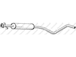 BOSAL 284-405 vidurinis duslintuvas 
 Išmetimo sistema -> Duslintuvas
24422464, 58 52 014, 58 52 340