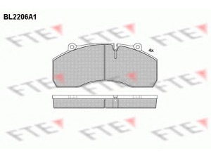 FTE BL2206A1 stabdžių trinkelių rinkinys, diskinis stabdys 
 Techninės priežiūros dalys -> Papildomas remontas
7 258 57, RS188923057317900, 3 057 3179 00