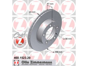 ZIMMERMANN 460.1523.20 stabdžių diskas 
 Dviratė transporto priemonės -> Stabdžių sistema -> Stabdžių diskai / priedai
986 351 401 05