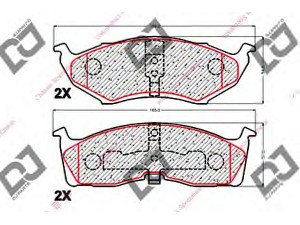DJ PARTS BP1923 stabdžių trinkelių rinkinys, diskinis stabdys 
 Techninės priežiūros dalys -> Papildomas remontas
05018595AA, 5014527AA