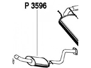 FENNO P3596 vidurinis duslintuvas 
 Išmetimo sistema -> Duslintuvas
(BP5D-20-55XA)
