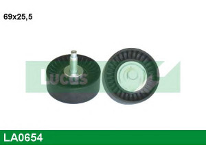 LUCAS ENGINE DRIVE LA0654 kreipiantysis skriemulys, V formos rumbuotas diržas 
 Diržinė pavara -> V formos rumbuotas diržas/komplektas -> Laisvasis/kreipiamasis skriemulys