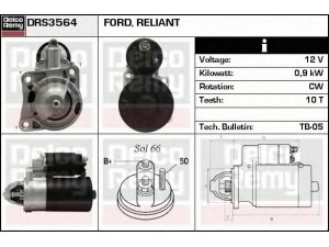 DELCO REMY DRS3564 starteris 
 Elektros įranga -> Starterio sistema -> Starteris
16 446 66, 50 224 54, 50 264 95