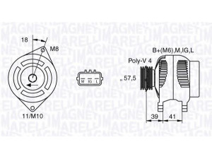 MAGNETI MARELLI 063377428010 kintamosios srovės generatorius 
 Elektros įranga -> Kint. sr. generatorius/dalys -> Kintamosios srovės generatorius
27060-22030