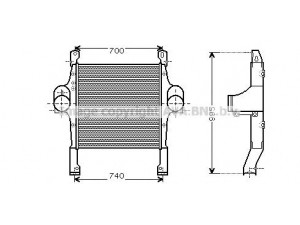 AVA QUALITY COOLING IV4083 tarpinis suslėgto oro aušintuvas, kompresorius 
 Variklis -> Oro tiekimas -> Įkrovos agregatas (turbo/superįkrova) -> Tarpinis suslėgto oro aušintuvas
504015564