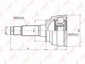 LYNXauto CO-4413 jungčių komplektas, kardaninis velenas 
 Ratų pavara -> Sujungimai/komplektas
G023-25-500, G023-25-600, G024-25-500