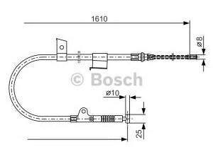 BOSCH 1 987 477 399 trosas, stovėjimo stabdys 
 Stabdžių sistema -> Valdymo svirtys/trosai
36530 70J10