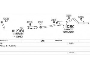 MTS C350077007892 išmetimo sistema
