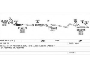 MTS C250972011526 išmetimo sistema 
 Išmetimo sistema -> Išmetimo sistema, visa