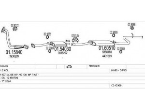 MTS C310308007370 išmetimo sistema 
 Išmetimo sistema -> Išmetimo sistema, visa