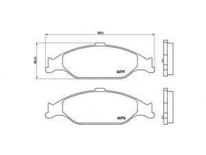 BREMBO P 24 082 stabdžių trinkelių rinkinys, diskinis stabdys 
 Techninės priežiūros dalys -> Papildomas remontas
XR3Z2001AA