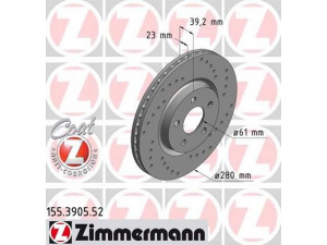 ZIMMERMANN 155.3905.52 stabdžių diskas 
 Dviratė transporto priemonės -> Stabdžių sistema -> Stabdžių diskai / priedai
4509 994 AA, 45099941