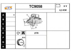 SNRA TC9058 starteris
