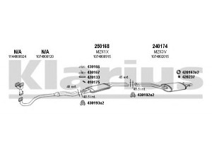 KLARIUS 600061E išmetimo sistema 
 Išmetimo sistema -> Išmetimo sistema, visa