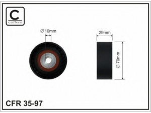 CAFFARO 35-97 kreipiantysis skriemulys, V formos rumbuotas diržas 
 Diržinė pavara -> V formos rumbuotas diržas/komplektas -> Laisvasis/kreipiamasis skriemulys
7700746103, 7700850603