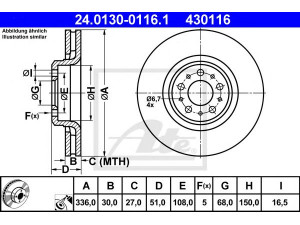 ATE 24.0130-0116.1 stabdžių diskas 
 Dviratė transporto priemonės -> Stabdžių sistema -> Stabdžių diskai / priedai
30657301