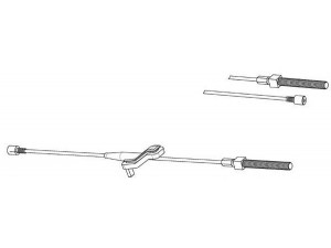 CEF FO02215 trosas, stovėjimo stabdys 
 Stabdžių sistema -> Valdymo svirtys/trosai
1321246, 1371043, 1405505, 1420259