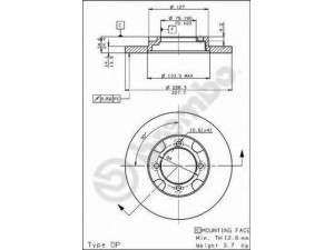 BREMBO 08.5356.10 stabdžių diskas 
 Dviratė transporto priemonės -> Stabdžių sistema -> Stabdžių diskai / priedai
887333251A, G03033251A, G03033251B