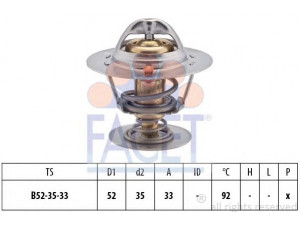 FACET 7.8396S termostatas, aušinimo skystis 
 Aušinimo sistema -> Termostatas/tarpiklis -> Thermostat
1 001 993, 1 634 617, 1 663 819