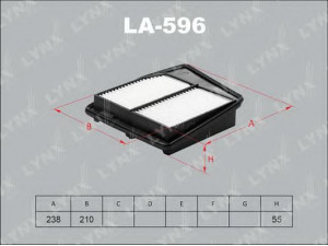 LYNXauto LA-596 oro filtras 
 Filtrai -> Oro filtras
17220-RL5-A00
