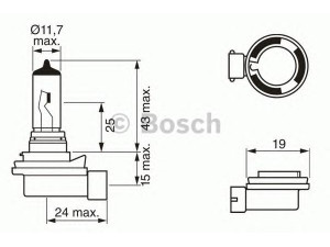 BOSCH 1 987 302 081 lemputė, rūko žibintas 
 Dviratė transporto priemonės -> Elektros įranga -> Žibintų komponentai -> Lemputė, rūko žibintas