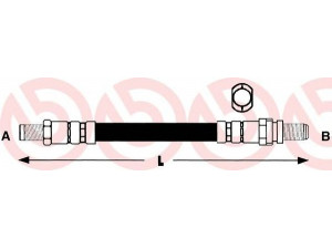 BREMBO T 24 045 stabdžių žarnelė 
 Stabdžių sistema -> Stabdžių žarnelės
1025018, 1071639, 1071939, 97BG2282BB