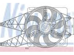 NISSENS 85569 ventiliatorius, radiatoriaus 
 Aušinimo sistema -> Oro aušinimas
55700342