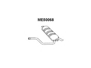 VENEPORTE ME50068 galinis duslintuvas 
 Išmetimo sistema -> Duslintuvas
1244901721, 1244910300