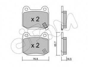 CIFAM 822-739-0 stabdžių trinkelių rinkinys, diskinis stabdys 
 Techninės priežiūros dalys -> Papildomas remontas
4605A050, MR407391, 44060-CD094
