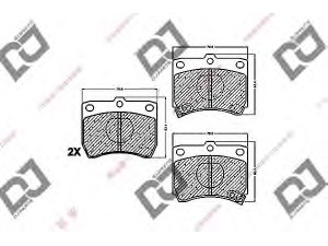 DJ PARTS BP1296 stabdžių trinkelių rinkinys, diskinis stabdys 
 Techninės priežiūros dalys -> Papildomas remontas
B5Y83323Z, B5Y83323ZA, B5Y83328Z