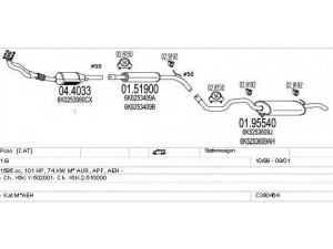 MTS C380464001652 išmetimo sistema 
 Išmetimo sistema -> Išmetimo sistema, visa