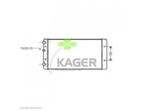 KAGER 31-1168 radiatorius, variklio aušinimas 
 Aušinimo sistema -> Radiatorius/alyvos aušintuvas -> Radiatorius/dalys
1H0121253BE, 1H0121253BJ