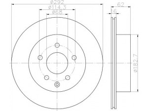 HELLA PAGID 8DD 355 118-711 stabdžių diskas 
 Stabdžių sistema -> Diskinis stabdys -> Stabdžių diskas
432068H304, 432068H305, 432068H700