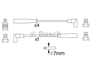 BOSCH 0 986 356 888 uždegimo laido komplektas 
 Kibirkšties / kaitinamasis uždegimas -> Uždegimo laidai/jungtys