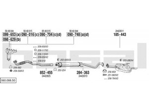 BOSAL 060.088.50 išmetimo sistema 
 Išmetimo sistema -> Išmetimo sistema, visa