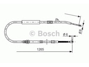 BOSCH 1 987 477 533 trosas, stovėjimo stabdys 
 Stabdžių sistema -> Valdymo svirtys/trosai
35 51 1 161 473