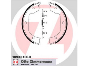 ZIMMERMANN 10990.106.3 stabdžių trinkelių komplektas, stovėjimo stabdis 
 Stabdžių sistema -> Rankinis stabdys
3441 1 156 962, 3441 1 165 546