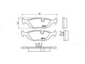 BREMBO P 06 009 stabdžių trinkelių rinkinys, diskinis stabdys 
 Techninės priežiūros dalys -> Papildomas remontas
34211153196, 34211153913, 34211154398