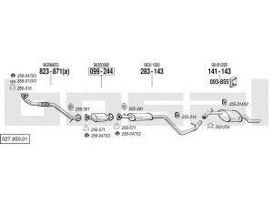 BOSAL 027.950.01 išmetimo sistema 
 Išmetimo sistema -> Išmetimo sistema, visa
