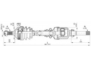 OPEN PARTS DRS6168.00 kardaninis velenas 
 Ratų pavara -> Kardaninis velenas
3272L2, 3272L3, 32731H, 32731J