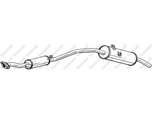 BOSAL 282-115 vidurinis duslintuvas 
 Išmetimo sistema -> Duslintuvas
14300-85710, 91123607